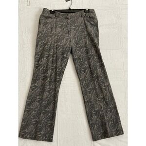Next UK Gray Women's Paisley Print Bootcut Flare Pants/Jeans UK‎ SZ 14 R EUC
